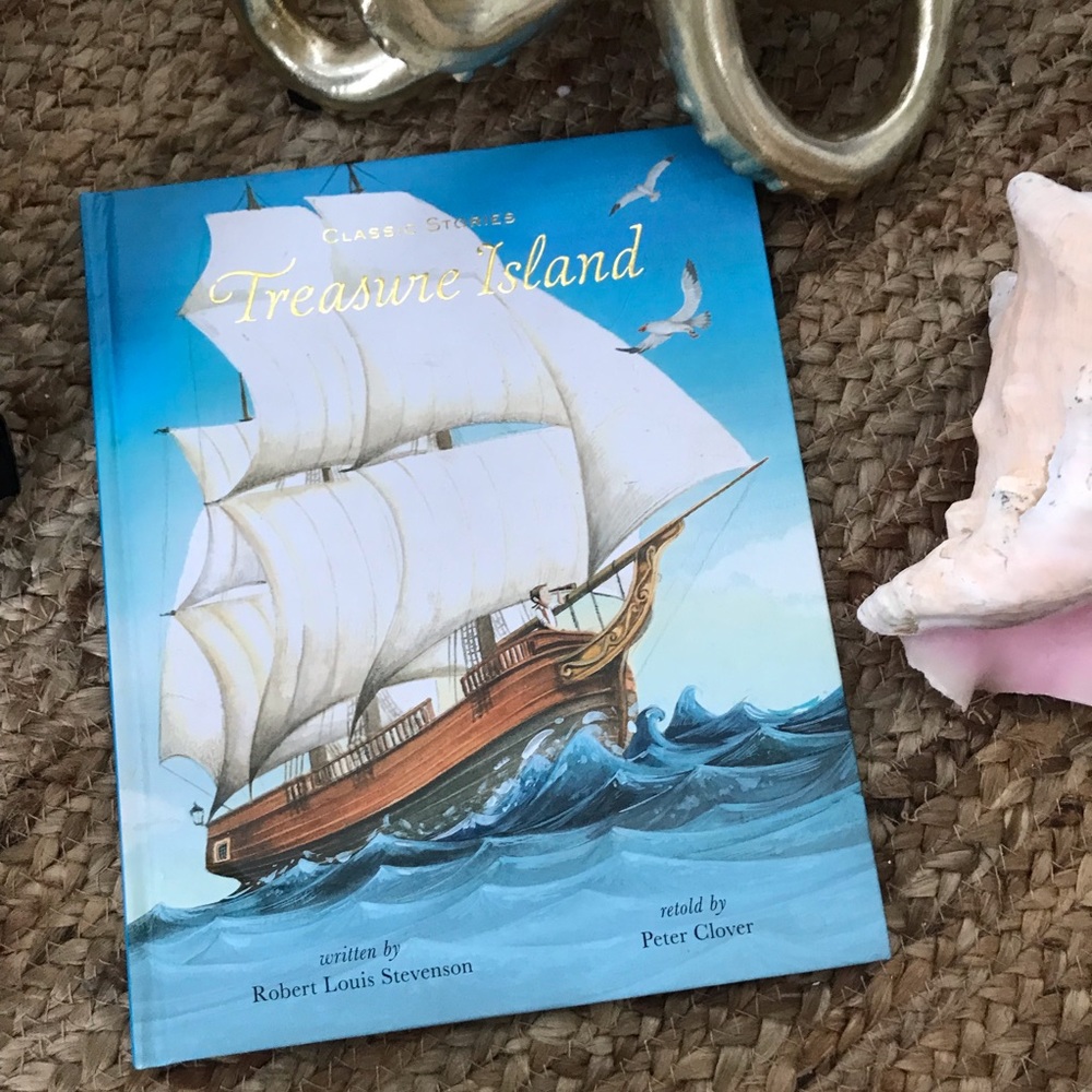 Classic Stories - Treasure Island Book - New Robert Louis Stevenson Peter Clover